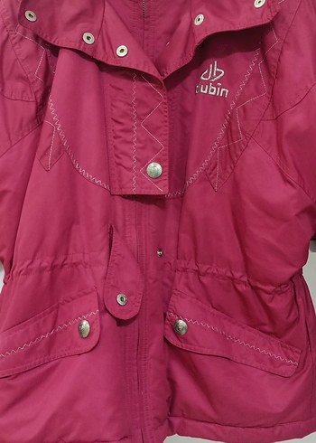 Bordo Düğmeli Midi Kadın mont - Görsel 2