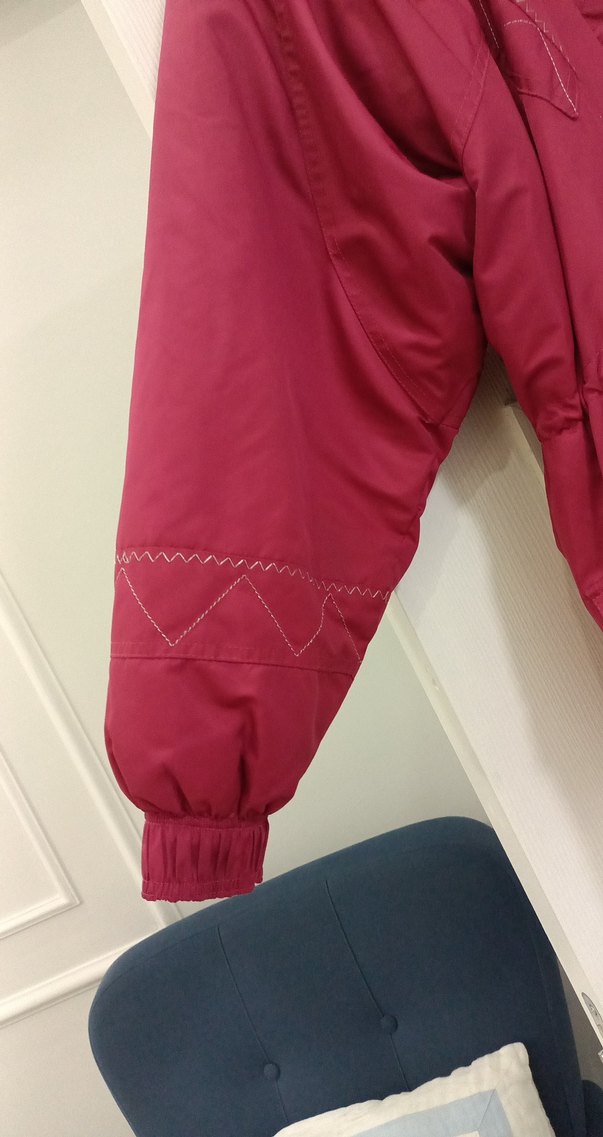 Bordo Düğmeli Midi Kadın mont - Görsel 3