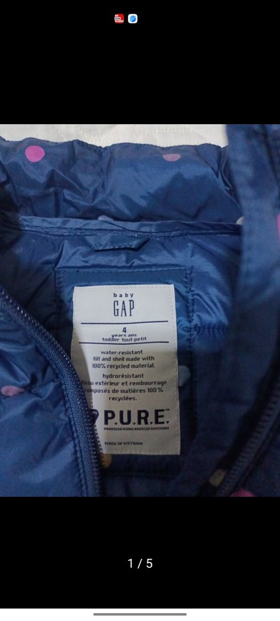 Düğmeli Mavi kiz çocuk Şişme Yelek - Görsel 2