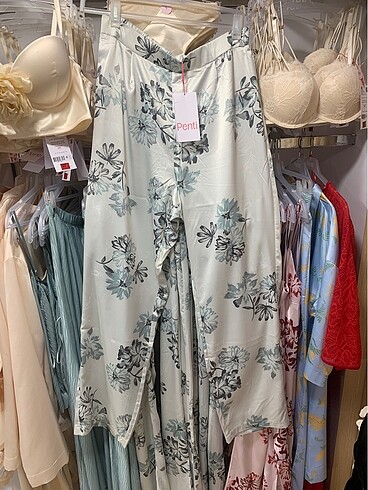 Saten Gri Renk Yazlik ,Pijama Alti