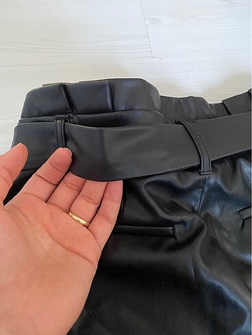 Zara deri şort - Görsel 5