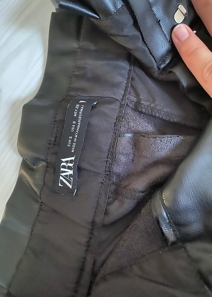 Zara deri şort - Görsel 3