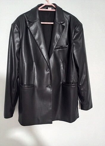 s Beden siyah Renk H&M ZARA oversize deri blazer ceket