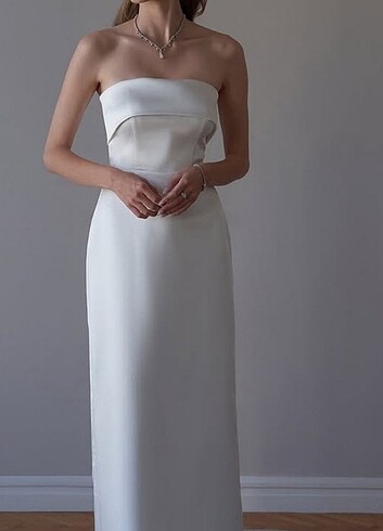 La Bride Wedding beyaz Nişan elbisesi