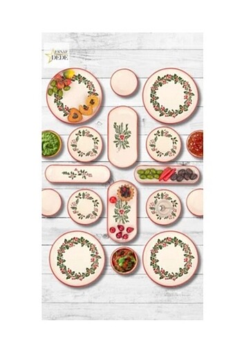 18 parça 4 kişilik kahvaltı takımı . 4 farklı model mevcuttur 