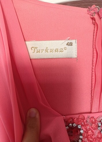 42 Beden pembe Renk Abiye