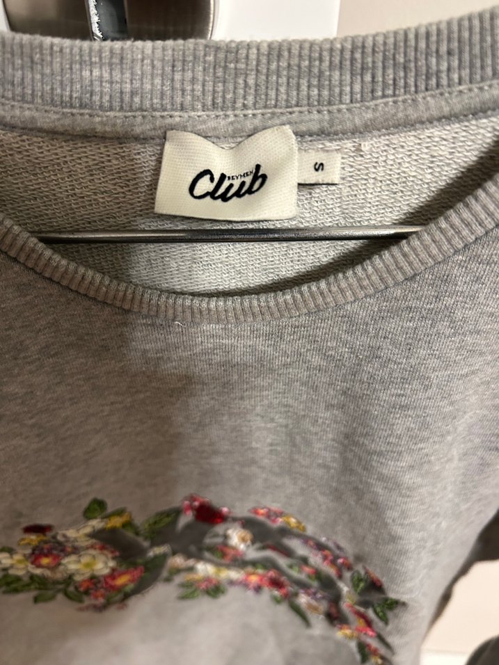 Beymen clup Gri Nakışlı Kadın Sweatshirt - Görsel 2