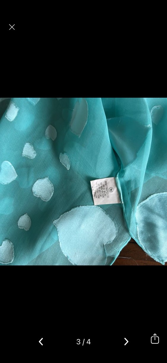 Vakko Şeffaf Turkuaz Kadın Fular - Görsel 3