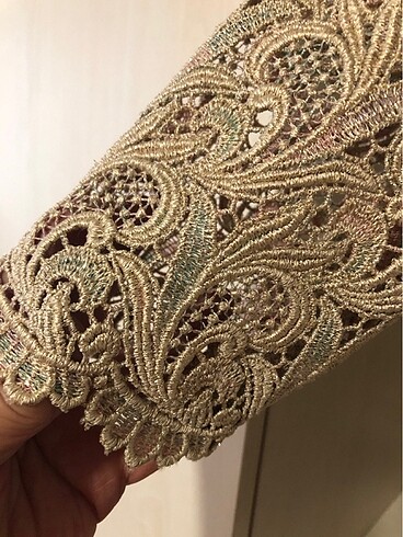 Güpür abiye bluz - Görsel 3