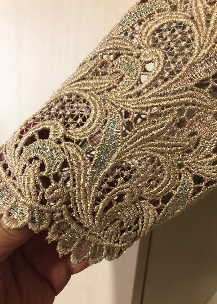 Güpür abiye bluz - Görsel 3