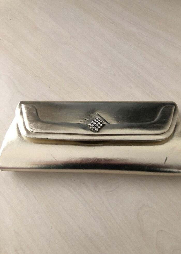 Abiye parlak gold çanta - Görsel 2