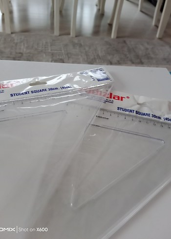 Yıldızlar Şeffaf Gönye 32° 60 cm,30cm 45 derece(4+2 adet) - Görsel 5