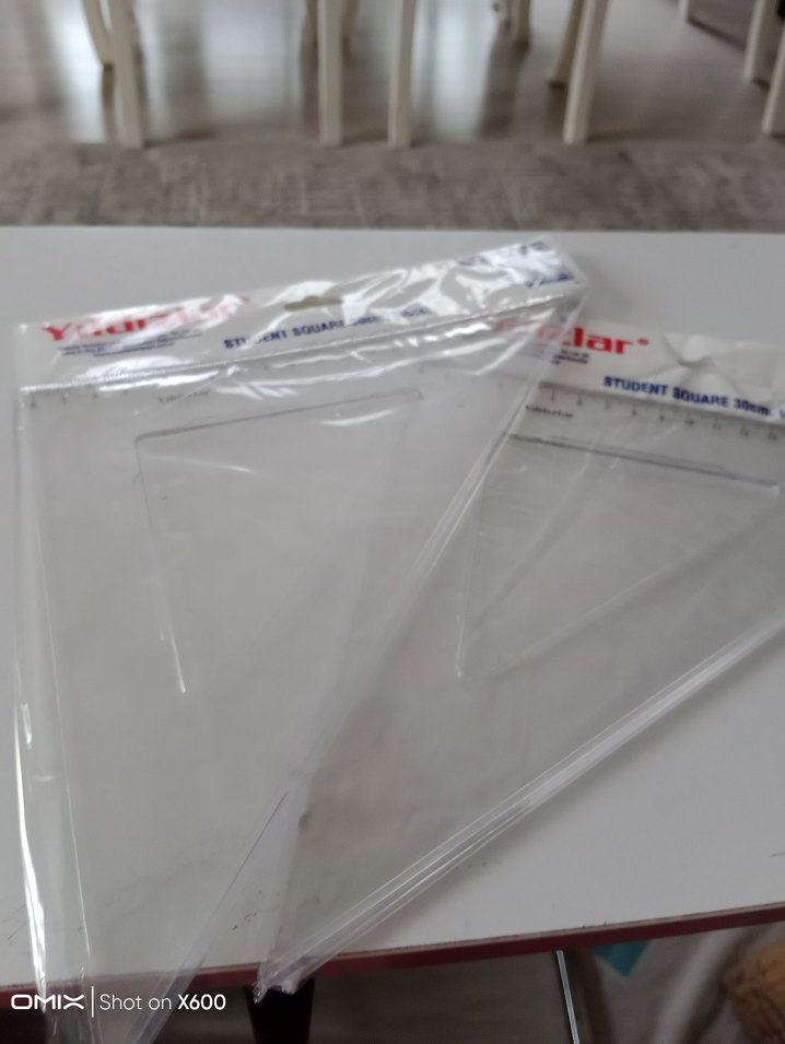 Yıldızlar Şeffaf Gönye 32° 60 cm,30cm 45 derece(4+2 adet) - Görsel 4