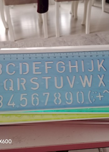 rio Alfabe ve Sayı cetveli,şablonu(18 adet) - Görsel 2