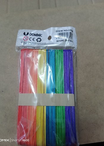 2 paket renkli Ahşap Çubuk - Görsel 4
