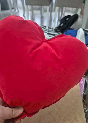 Renkli Pamuklu Kalp Şeklinde yastık - Görsel 3