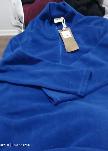 Erkek Mavi Uzun Kollu Polar Sweatshirt - Görsel 2