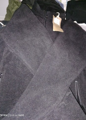 Erkek Siyah Fermuarlı Polar Sweatshirt - Görsel 3