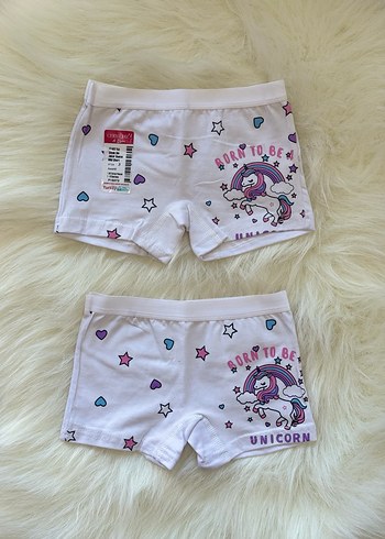 Çiçek Desenli Renkli Kız Çocuk Boxer - Görsel 4