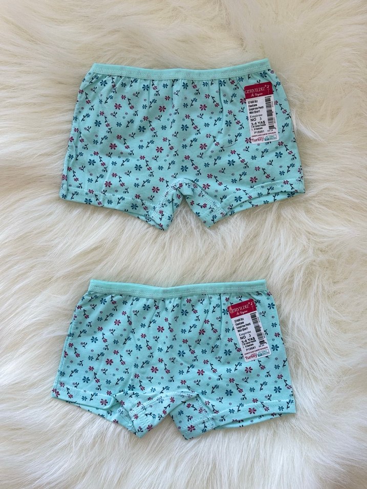 Çiçek Desenli Renkli Kız Çocuk Boxer - Görsel 3