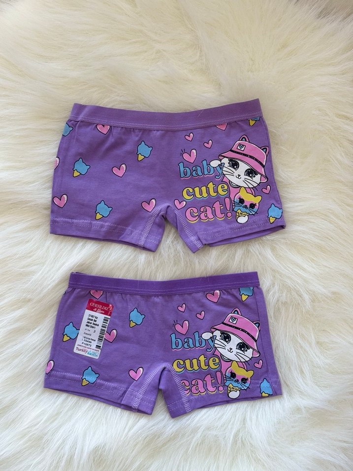 Çiçek Desenli Renkli Kız Çocuk Boxer - Görsel 5