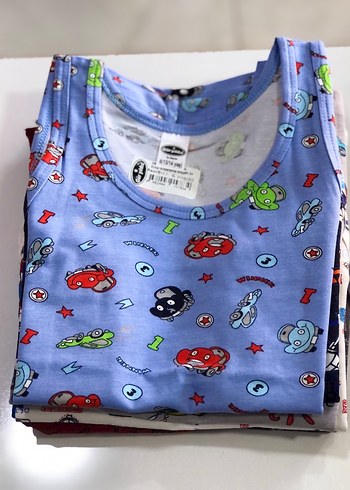 Çocuk Renkli Baskılı Atlet - Görsel 3