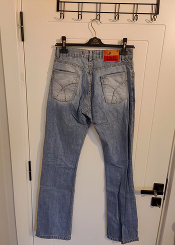 Lotus kadın normal bel paçaları geniş kot pantolon - Görsel 2