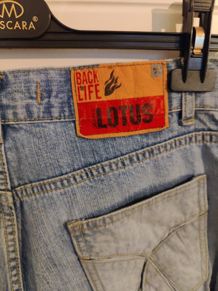 Lotus kadın normal bel paçaları geniş kot pantolon - Görsel 3