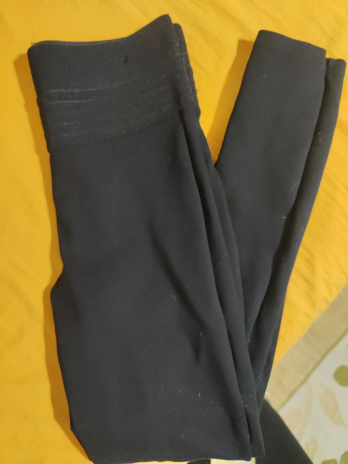 Zara beli lastik yüksek bel siyah kumaş kadın taytı - Görsel 2