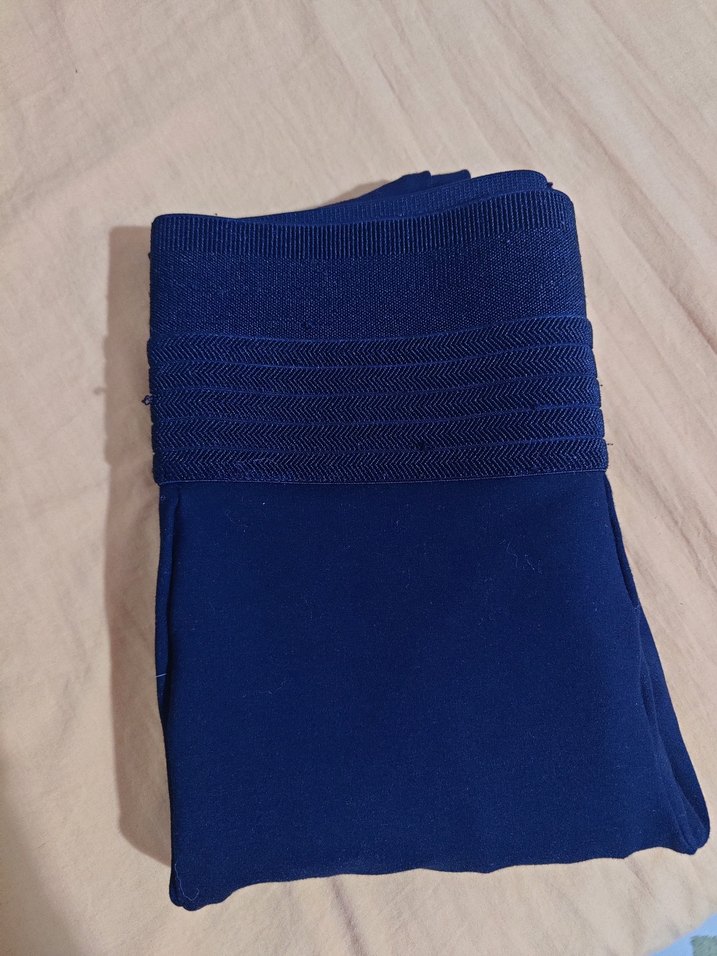 Zara beli lastik yüksek bel siyah kumaş kadın taytı - Görsel 3