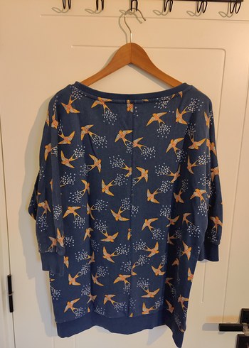 Desenli Mavi Salaş sweatshirt - Görsel 3