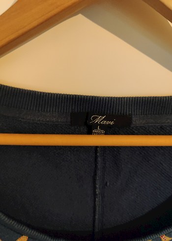 Desenli Mavi Salaş sweatshirt - Görsel 2