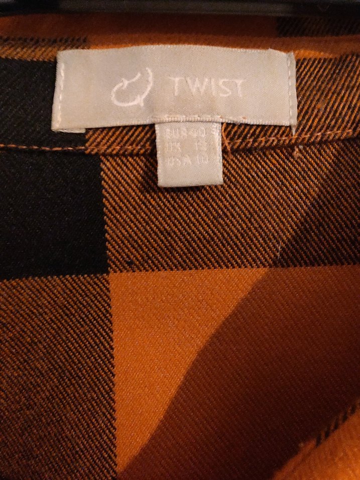 Twist Düğmeli Cep Detaylı Ekose Kadın Gömlek - Görsel 2