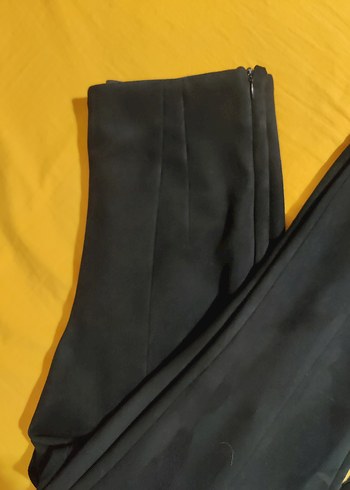 Zara Siyah süet yüksek bel tayt - Görsel 4