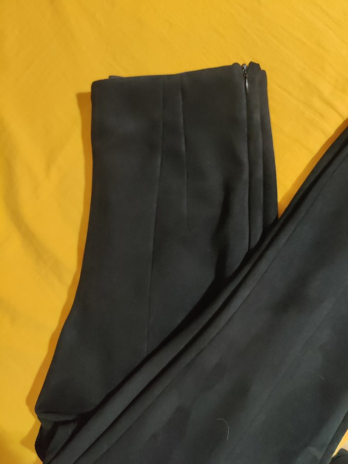 Zara Siyah süet yüksek bel tayt - Görsel 4