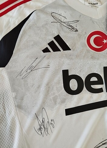 l Beden beyaz Renk Orijinal Beşiktaş Adidas İmzalı Forma