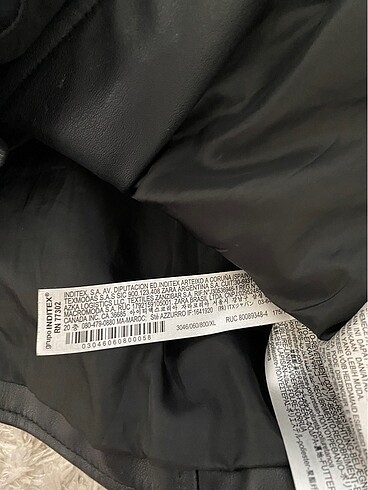 xl Beden siyah Renk Zara Suni Deri Biker Ceket