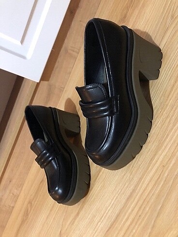 38 Beden siyah Renk Loafer ayakkabı deri