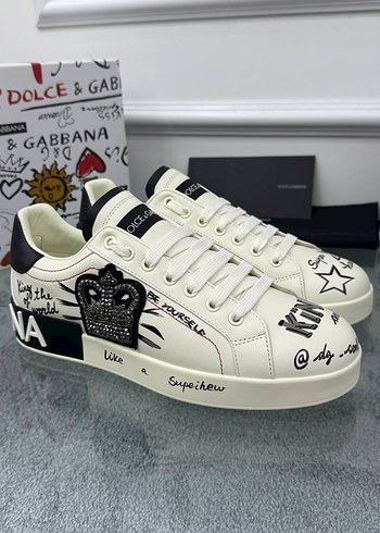 Dolce & Gabbana Beyaz Erkek Spor Ayakkabı