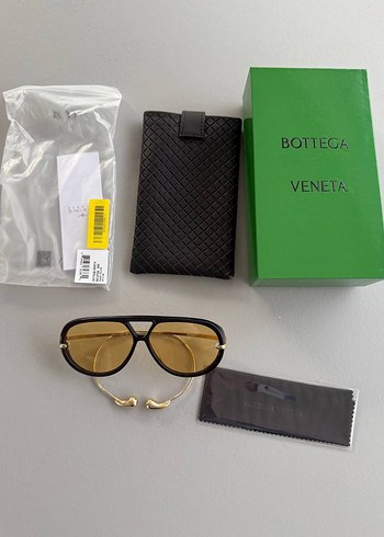 Bottega Veneta Bottega Veneta Kemerli Altın Kadın Güneş Gözlüğü