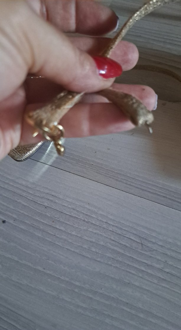 Diger Altın Rengi Yılan Desenli Dolgu Topuklu Kadın Ayakkabı - Görsel 4