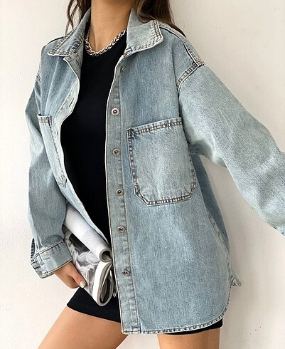 Diğer Kot ceket oversize