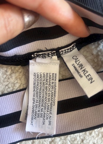 m Beden Siyah CK Spor Bikini Üstü
