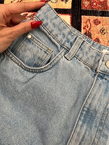 xs Beden mavi Renk Zara jean şort