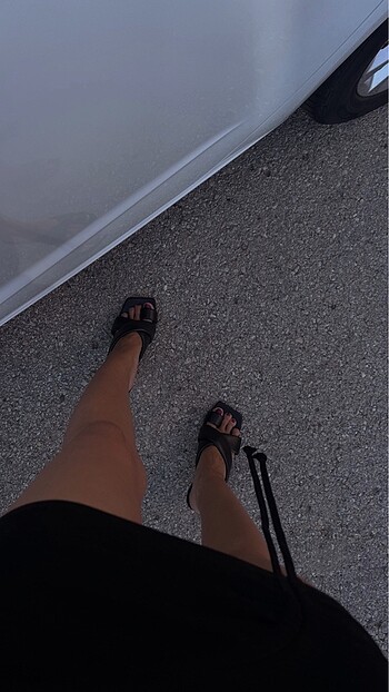 Zara siyah sandalet