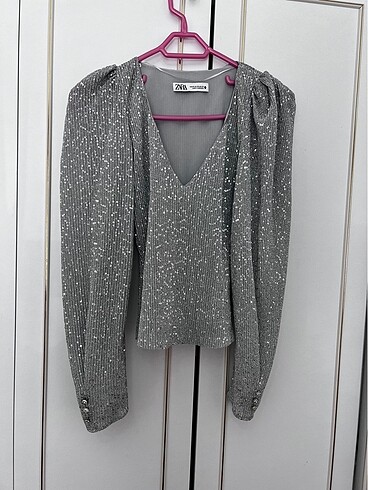 Zara pullu şık bluz