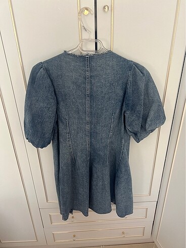 s Beden mavi Renk Bershka denim elbise