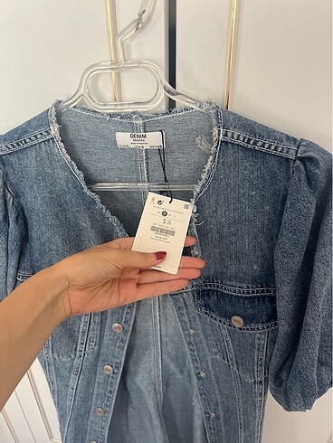 s Beden Bershka denim elbise
