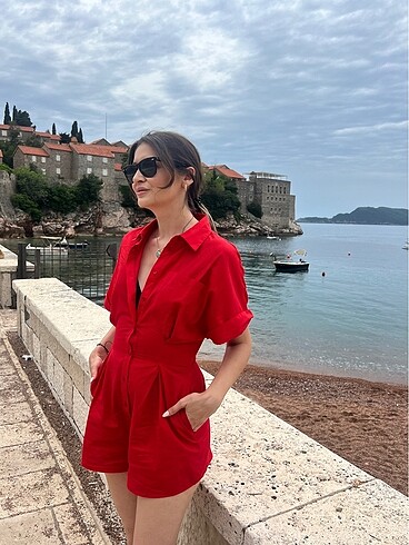 Zara Kırmızı tulum
