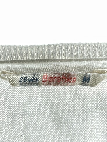 m Beden beyaz Renk Bershka Hırka %70 İndirimli.
